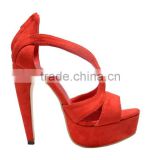 hot red sexy straps women sandal shoes small quantity shoes platform high heels sandals