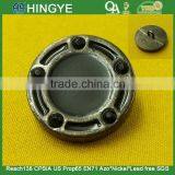 20mm Sew-on Metal Shank Button With Rhineston for Coats -- MJ2400
