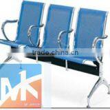 Modern Hair Salon Beautiful High Quality Stainless Steel Light Blue Waiting Room Chairs to Sale for Hairdresser thumbnail-1