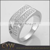 CYW Exquisite Cubic Zirconia Engagement Rings 925 Sterling Silver Rings for Men thumbnail-1