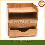 Great Bamboo 4-Tier Desk File Organizer for Kitchen Home and Office thumbnail-1