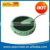 Car Wheel Shape High Speed 4 Port USB 2.0 HUB thumbnail-1