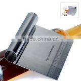 Stainless Steel Pizza Dough Scraper Cutter Kitchen Flour Pastry Cake Tool Scale thumbnail-6