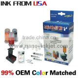 Ink refill kit for HP60 HP61 HP62 color cartridge