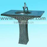 Free Standing Natural Marble Stone Vessel Sink Vanity