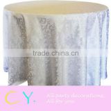 Jacquard Tablecloth for Wedding and Banquet - White