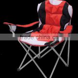 Comfortable double layers folding camping chair polyester cotton padded inside