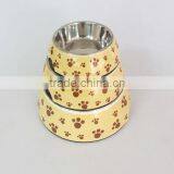 Melamine Bowl for Pet Paw Print Dog Bowl Melamine Material Pet Bowl thumbnail-2