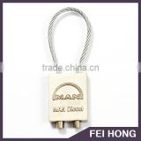China professional factory OEM custom design cable lock keychain