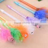 Creative Promotional Stationery Gifts Feather Plastic Ballpoint Pen