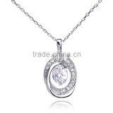 18k Gold Filled Jewelry Austrian Crystal Rhinestone Pendant Necklace With Zircon Stone thumbnail-1