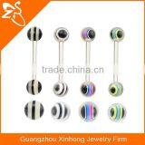 2016 Fashion Acrylic Ball Barbell Tongue Fake Magnetic Piercings Body Jewelry thumbnail-5