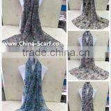 Cartoon Owl Print Voile Scarf thumbnail-6