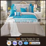 100% microfiber middle eastern market handmade quilting bed skirt blue comforter sets