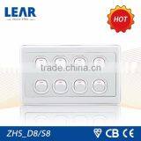 Top Quality Rainbow Series 8 Gang Override Switch