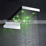 Factory Wholesale Bath Shower Accessory 2 Function Raindrop Shower Stainless Steel Hydro Power Square Led Shower Lighting Fixtur thumbnail-6