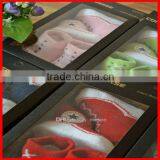 Custom Black Kids Sock Box With PVC Window Sock Packaging Box