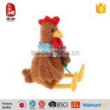Meet EN71and ASTM Standard Stuffed Toy Chicken With Flower thumbnail-3