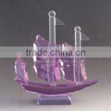 K9 Crystal Decorative Crystal Sailboat For Souvenir