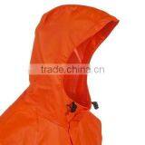 Orange Waterproof Seamless Polyester Rain Jacket thumbnail-5