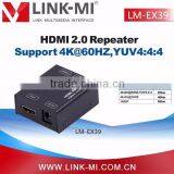 LINK-MI LM-EX39 Wholesale Price HDMI Video Signal Amplifier Transmit up to 25m Under 4Kx2K@60Hz, YUV 4:4:4