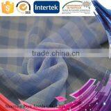 China New Fashion Cheap Polyester Chiffon Grid Fabric for Women Shrit