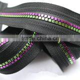 8# Plastic Derlin Resin Colorful Teeth Zipper Decorative Zippers for Garment thumbnail-4