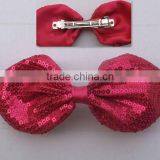 beautiful sequin fabric bow barrette