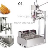(3 in 1) Commercial Use Spanish Manual 3L Churros Machine + Working Stand + 12L 110v 220v Electric Deep Fryer