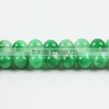 SL72214 Dyed Han Yu Jade Plain Round Beads