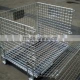 Foldable Steel Wire Container with wheels