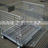 Foldable Steel Wire Container with wheels