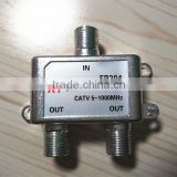 2 Way Satellite TV Video Coaxial Cable Splitter