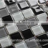 Cheap Black, White and Grey Crystal Glass Mosaic Tile With Good Quality thumbnail-3