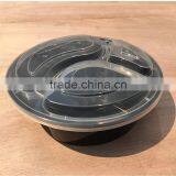 1000ml Round 3 Divided Disposable Plastic Food Container Microwave Safe thumbnail-4