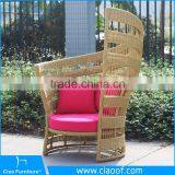 CF774C UV-resistant Synthetic Rattan Garden Furniture Wing Back Chair thumbnail-5