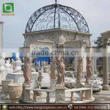 Best Design Natural White Marble Round Stone Gazebo thumbnail-1