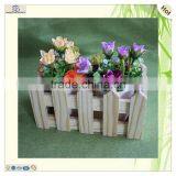 Unfinished Rectangle Garden Decorating Wooden Fence Flower Crate thumbnail-4