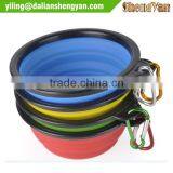 Folding Pet Bowl Travel Pet Cup With Carabiner Silicone thumbnail-1
