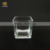 Square Glass Candle Holder, Glass Candle Jar, Glassware for Tealight