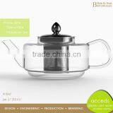 Manufacture Novelty Custom Microwave Glass Pyrex Tea Pot thumbnail-5