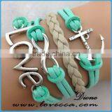 Love Letters PU Leather Hot Sale Bracelets for Couples thumbnail-2