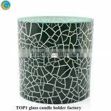 Silver Unity Candle Holder Green Mercury Glass Pillar Christmas Candle Holder thumbnail-1