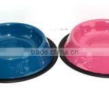 Embossed DOG Bowl Food or Water Non Slip Metal Pet Food Bowl thumbnail-1