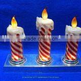 Christmas Candle Holder Christmas Decoration LED Lighted Candle Color Changing thumbnail-1