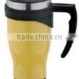 450ml Stainless Steel Inner Plastic Outer Steel Vacuum Cup/auto Mug/Travel Mugs/coffee Cup With Handle and Lid thumbnail-4