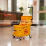Heavy delux public-use plastic mop bucket with wringer