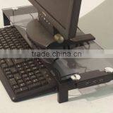 Functional Tempered Glass Laptop Rack Monitor Riser Laptop Stand With USB Hubs thumbnail-4