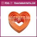 Food Safety Plastic 5 Pieces Heart Shape Cookie Cutter thumbnail-2