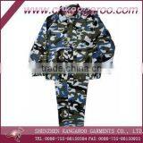 Men's 65% Polyester 35% Cotton Woven Navy Camouflage Military Uniform thumbnail-1